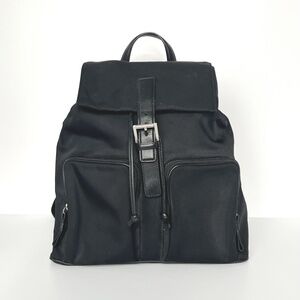 Coach Mercer Black Nylon Backpack W/Leather Trim & Adjustable Strap